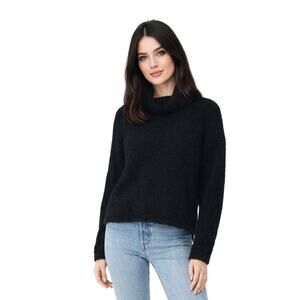 NEW Bobeau Popcorn Black Turtleneck Sweater Size Medium